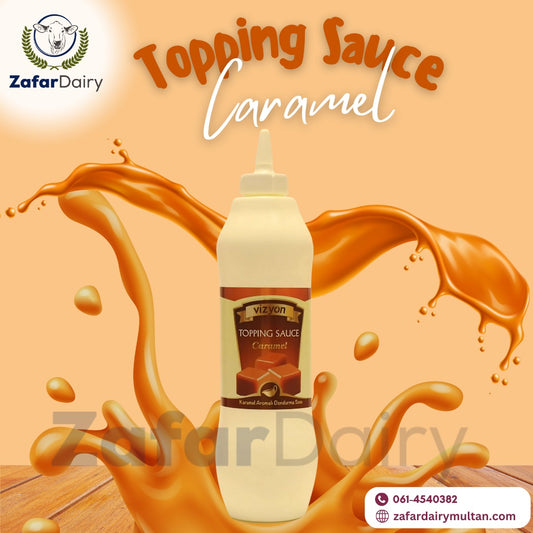 Caramel Vizyon Topping Sauce by Zafar Dairy