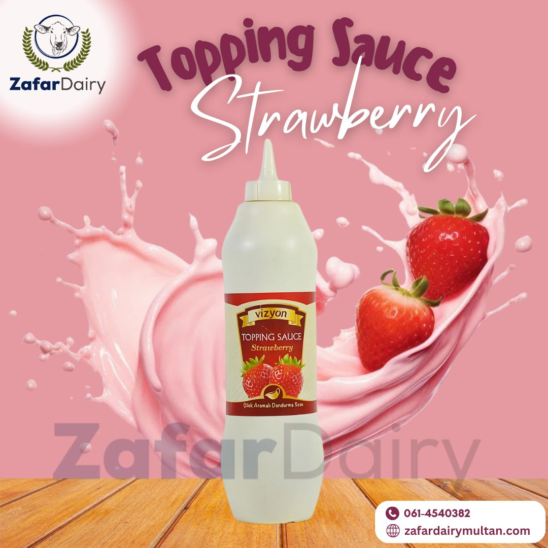 Strawberry Vizyon Topping Sauce by Zafar Dairy