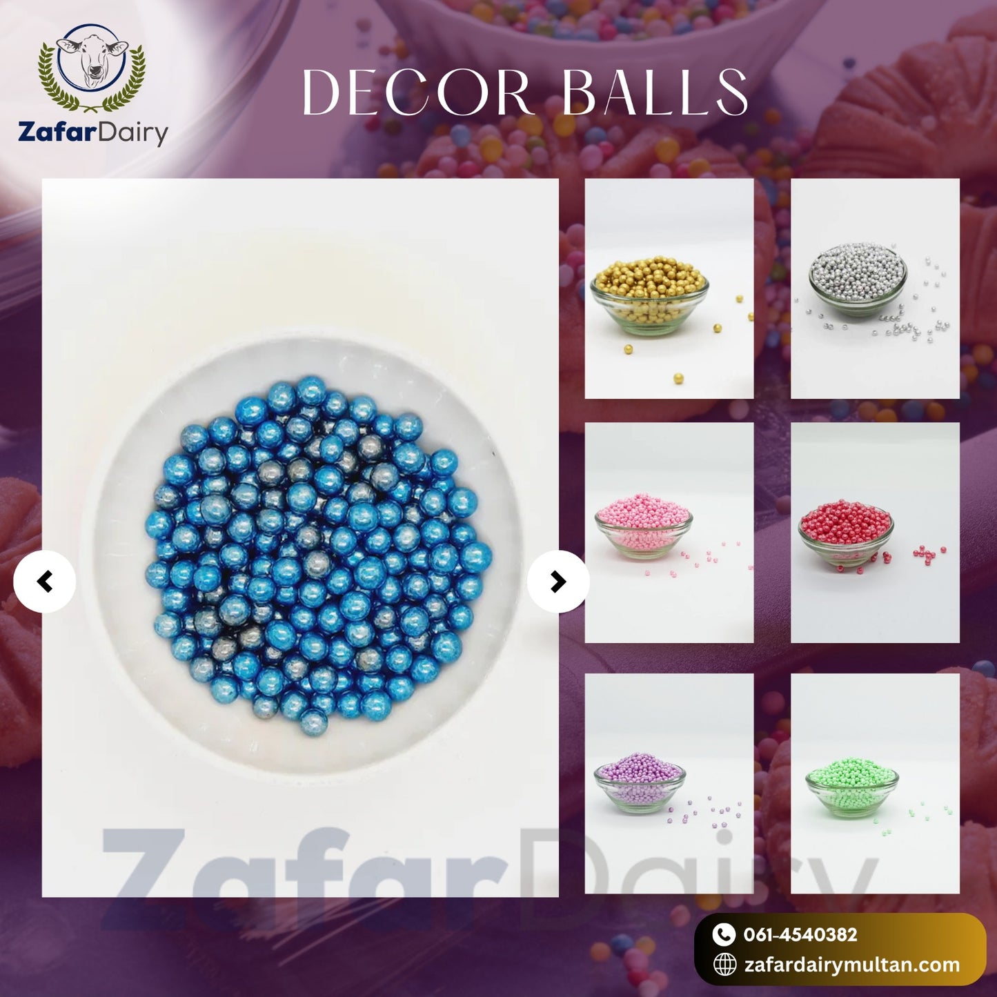 ✨ PREMIUM Deco Balls – Golden & Silver by Zafar Dairy