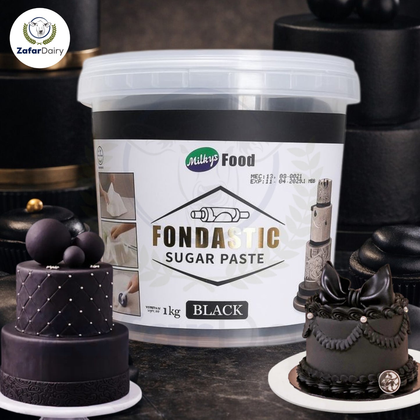 Milkyz Black Fondant